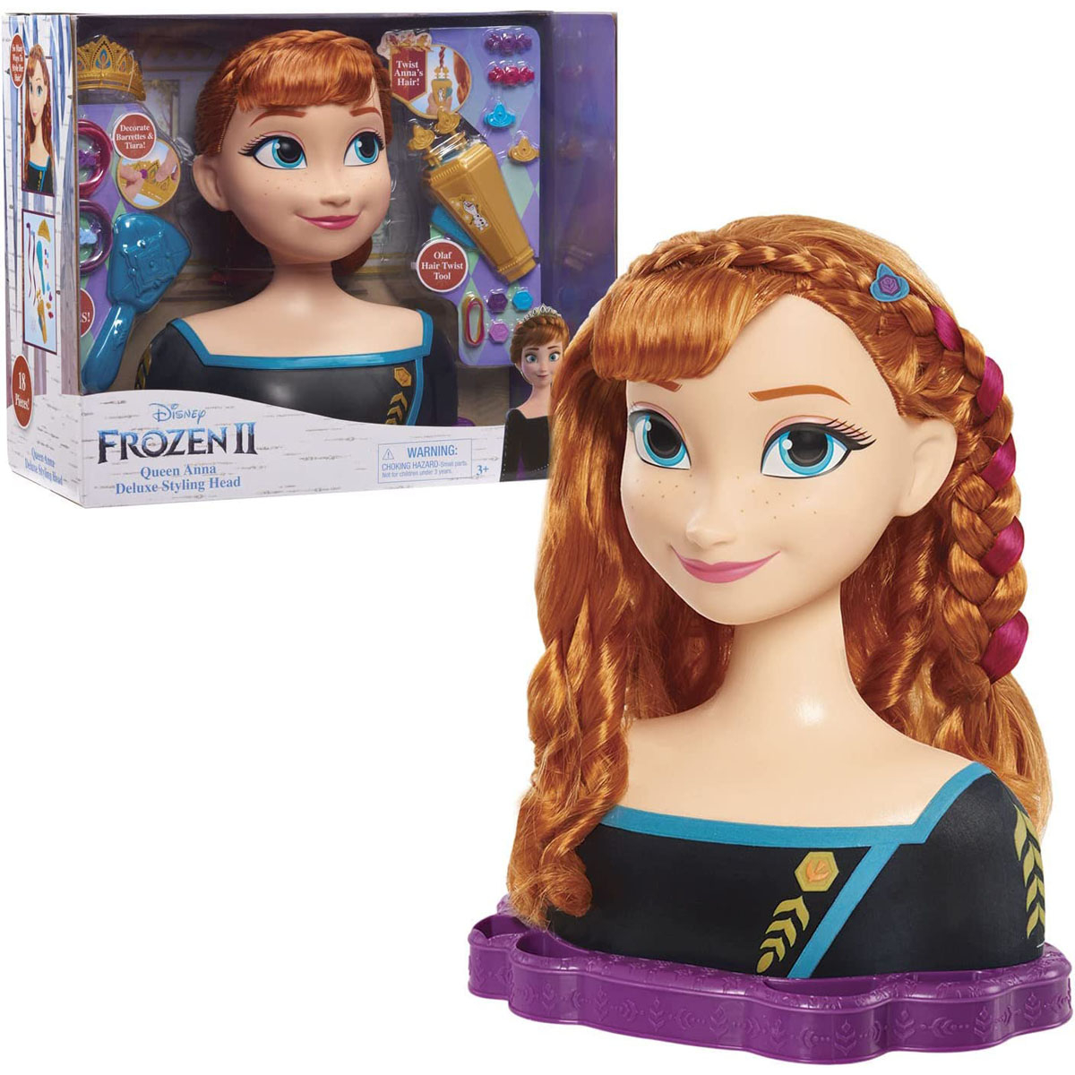 Boneca Cabeça Busto Frozen 2 Anna Disney + Maquiagem em Promoção na  Americanas