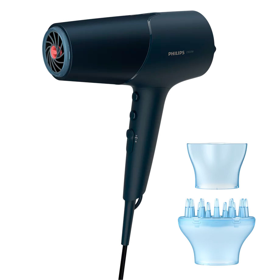 Secador de cabelo profissional 1800W com condicionamento iônico difusor -  secador de cabelo poderoso, rápido, secador de cabelo, aquecedor de motor  CA