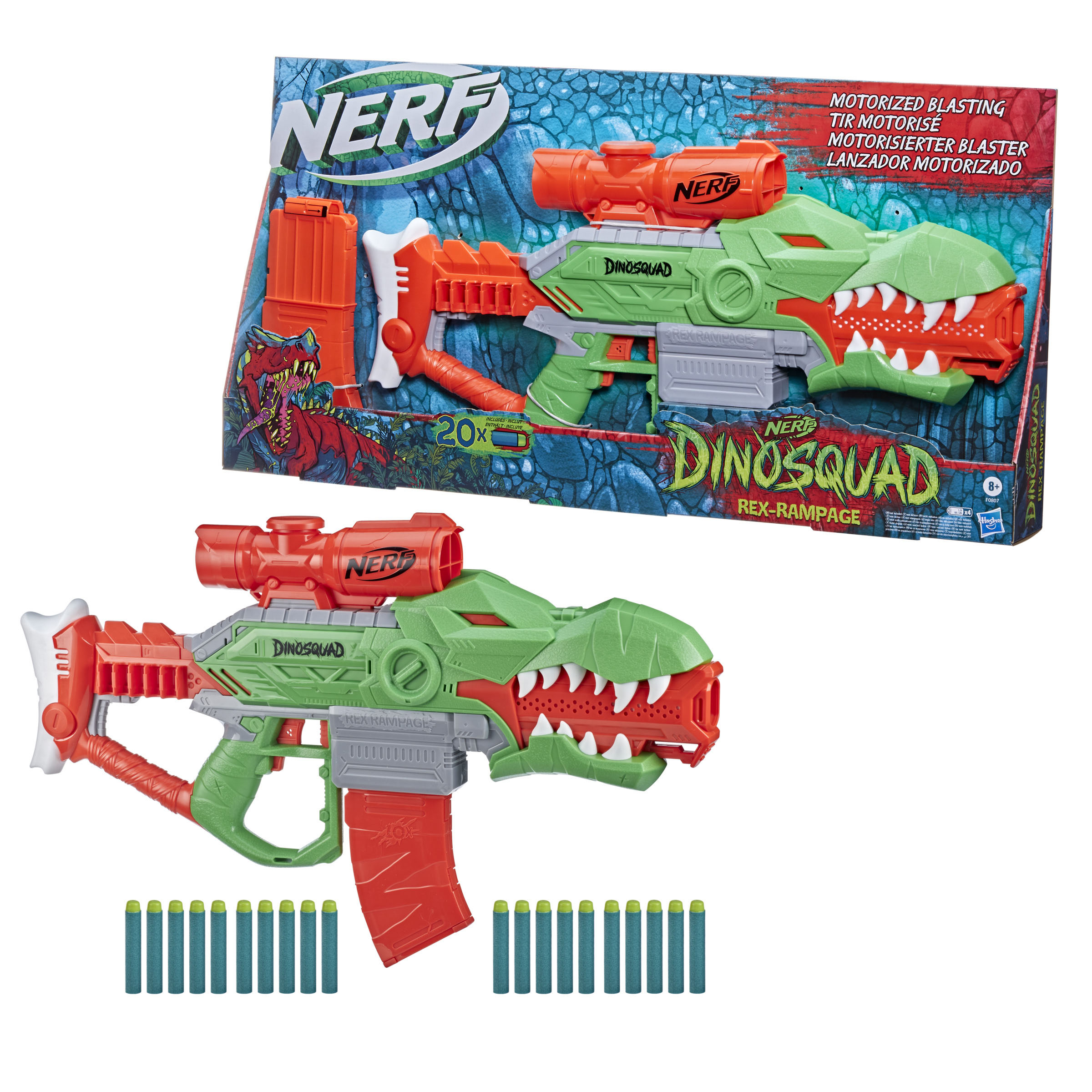 Lançador De Dardos Nerf Arminha Dinossauro Rex / Shark