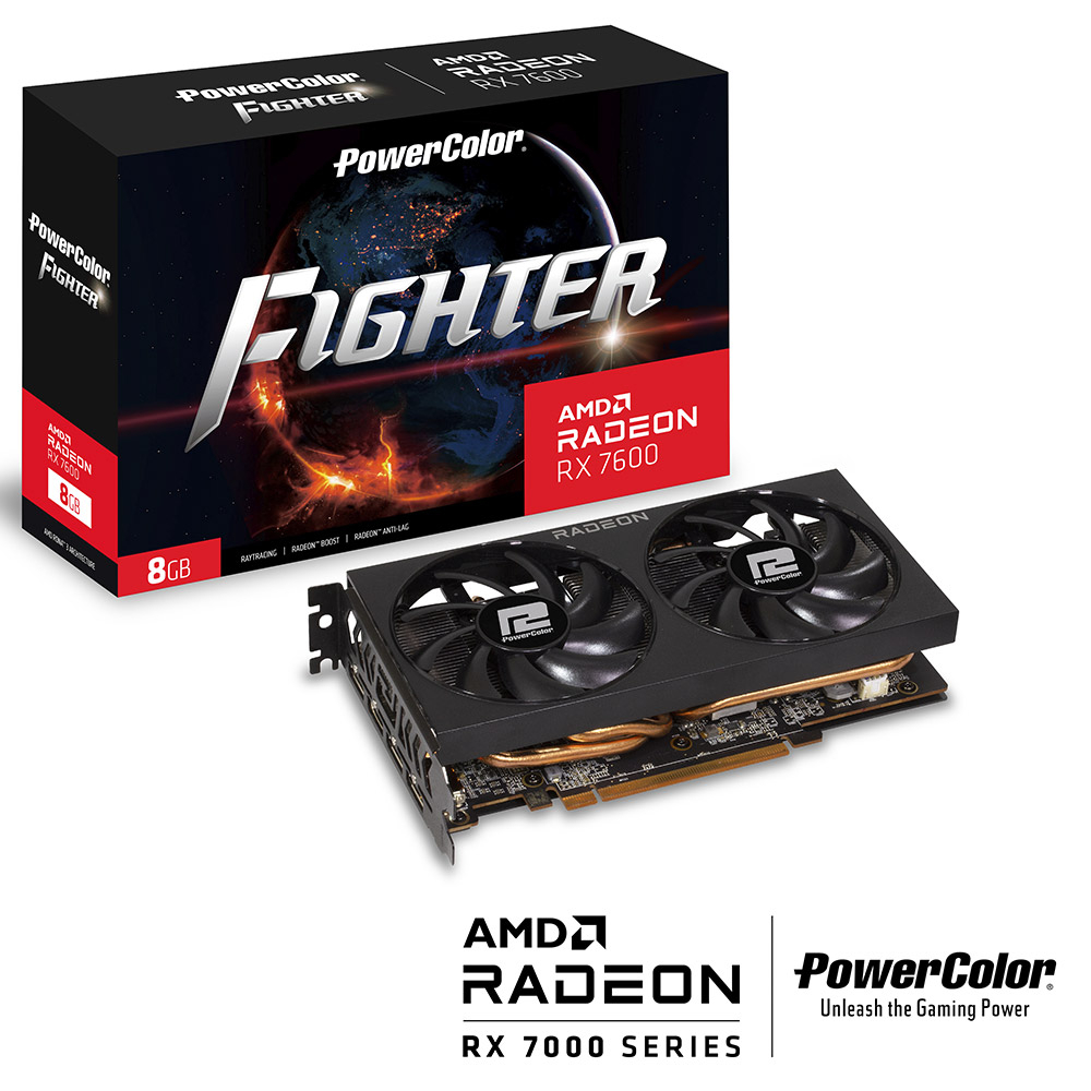 PowerColor FIGHTER AMD Radeon RX 7600 XT 16 Go GDDR6