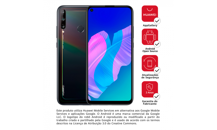 Smartphone Huawei P40 Lite E 6 39 4gb 64gb Dual Sim Preto Pcdiga