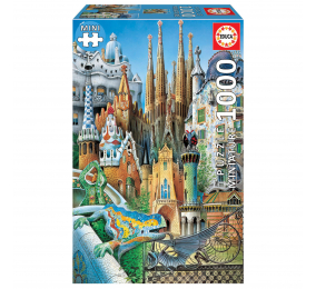 Puzzle Educa Miniature Gaudí, Collage 1000 Peças