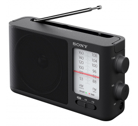 Rádio Portátil Sony ICF-506 FM/AM com Sintonização Analógica Preto