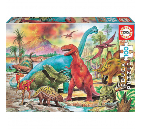 Puzzle Educa Puzzles Junior Dinossauros 100 Peças