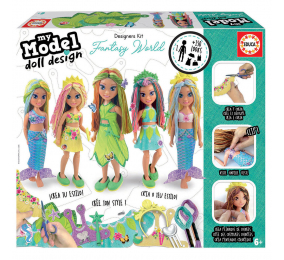 Jogo de Costura Educa My Model Doll Design Fantasy World