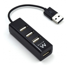 Hub USB Ewent EW1123 4 Portas USB 2.0 Preto