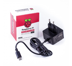 Transformador Raspberry Pi 5V 3.0A USB Type-C Preto