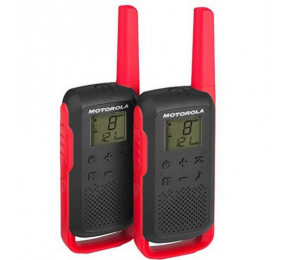 Walkie Talkie Motorola TLKR T62 (16 Canais, 8Km) Vermelho - Pack 2