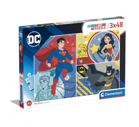 Puzzle Clementoni DC Comics - Supercolor Puzzle - 3x48 Peças