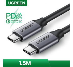 Cabo UGREEN US161 USB-C 3.1 M/M 1.5m Preto