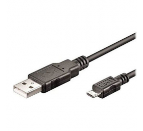 Cabo Ewent EW-UAB USB 2.0 Type A Macho > Micro USB Macho 0.5m Preto