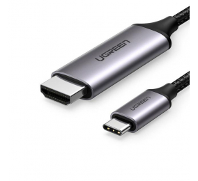 Cabo UGREEN MM142 USB-C para HDMI Macho/Macho Aluminum Shell 3m Gray Black