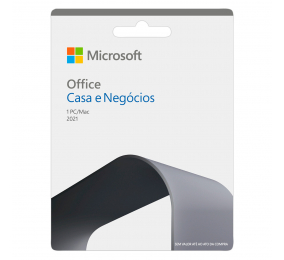 Cartão Microsoft Office 2021 Casa e Negócios 1 PC/MAC