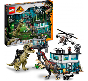 LEGO Jurassic World: Ataque do Giganotossauro e do Therizinossauro | Idades 9+ | 810 Peças | Item 76949