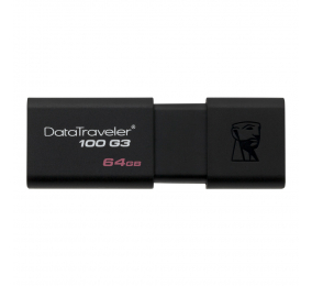 Pen Drive Kingston DataTraveler 100 G3 64GB USB 3.0 Preta (Pack 3)