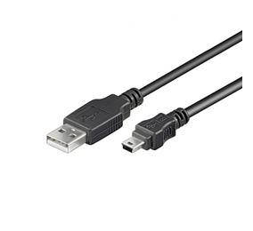 Cabo Ewent EW-100110 USB 2.0 Type A Macho > Mini B Macho 1.8m Preto