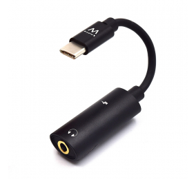 Adaptador de Áudio Ewent USB Type-C para Jack 3.5mm com Conexão de Carregamento Adicional