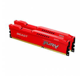 Memória RAM Kingston Fury Beast 8GB (2x4GB) DDR3-1866MHz CL10 Vermelha