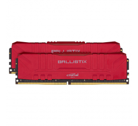 Memória RAM Crucial Ballistix Gaming 16GB (2x8GB) DDR4-3000MHz CL15 Vermelha