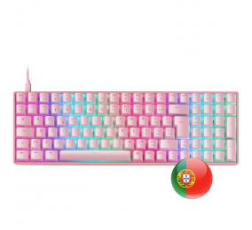 Teclado Mecânico Mars Gaming MKULTRA Pink 96% Full RGB Chroma PT Outemu Red Switches