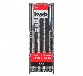 Conjunto KWB Classic 4 Brocas SDS Plus 5-6-8-10 mm 