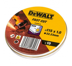 Conjunto 10 Discos de Corte Inox DEWALT DT3506-QZ 115x1x22.23mm 