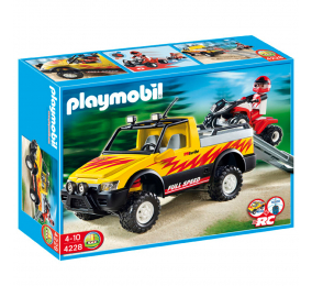 Playmobil: Pick-Up com Quad de Corridas | Idades 4+ | Item 4228