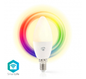 Lâmpada Inteligente Nedis SmartLife Wi-Fi | E14 | 470lm | 4.9W | RGB / Warm to Cool White | 2700 - 6500K