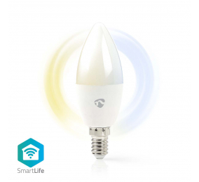 Lâmpada Inteligente Nedis SmartLife Wi-Fi | E14 | 470lm | 4.9W | Warm to Cool White | 2700 - 6500K