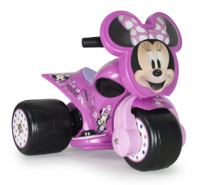 Triciclo Elétrico Infantil Injusa Minnie Mouse Samurai Trimoto 6V Rosa