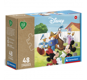 Puzzle Clementoni Disney Mickey Classic - Play For Future - 3x48 Peças