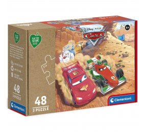 Puzzle Clementoni Disney Pixar Cars - Play For Future - 3x48 Peças