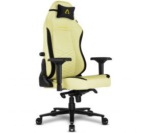 Cadeira Gaming Alpha Gamer Alegra Fabric Amarela/Preta