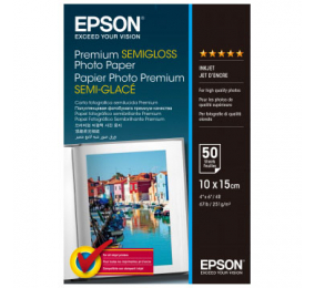 Papel Epson Photo Premium Semi-Gloss 10x15cm 50 Folhas