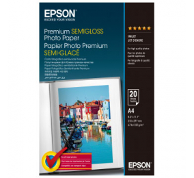 Papel Epson Photo Premium Semi-Gloss A4 20 Folhas