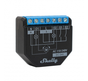 Módulo Automação Interruptor Shelly 2PM WiFi Relay Switch com Neutro c/ Medidor Consumo