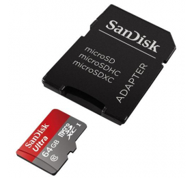 Cartão Memória SanDisk Ultra UHS-I microSDXC C10 A1 64GB